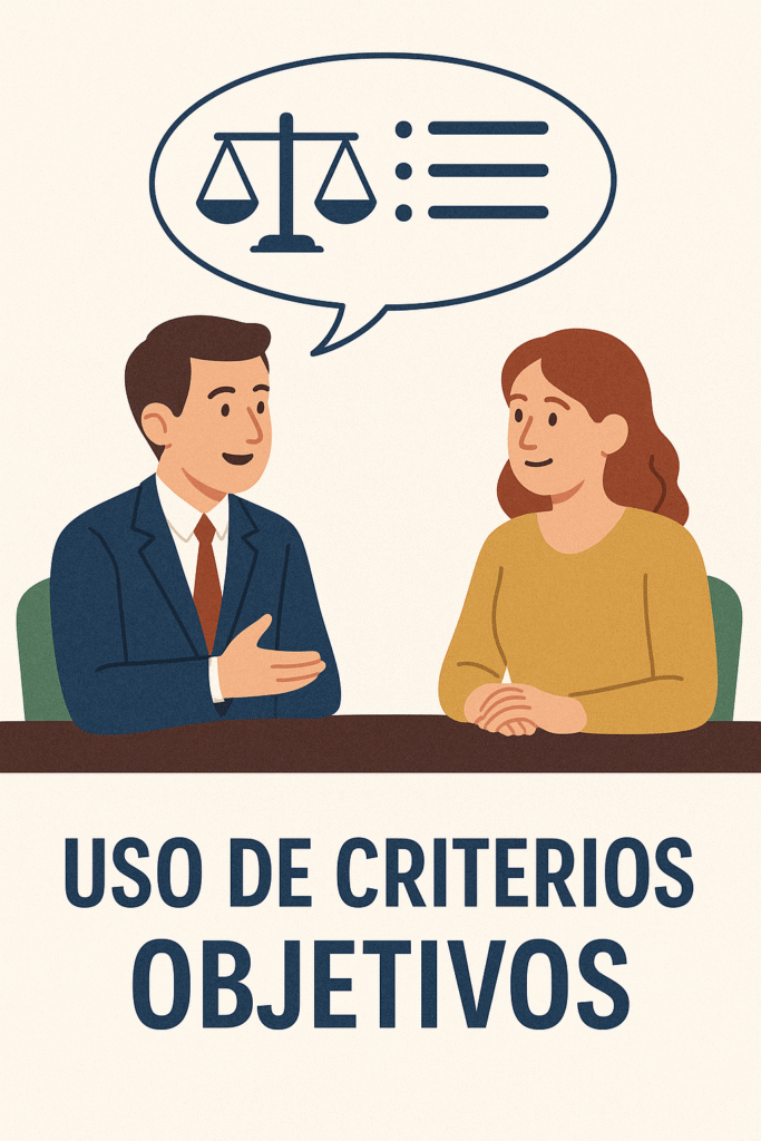 uso de criterios objetivos