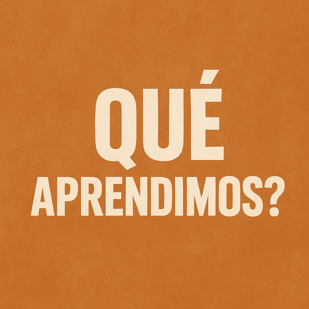 que aprendimos?