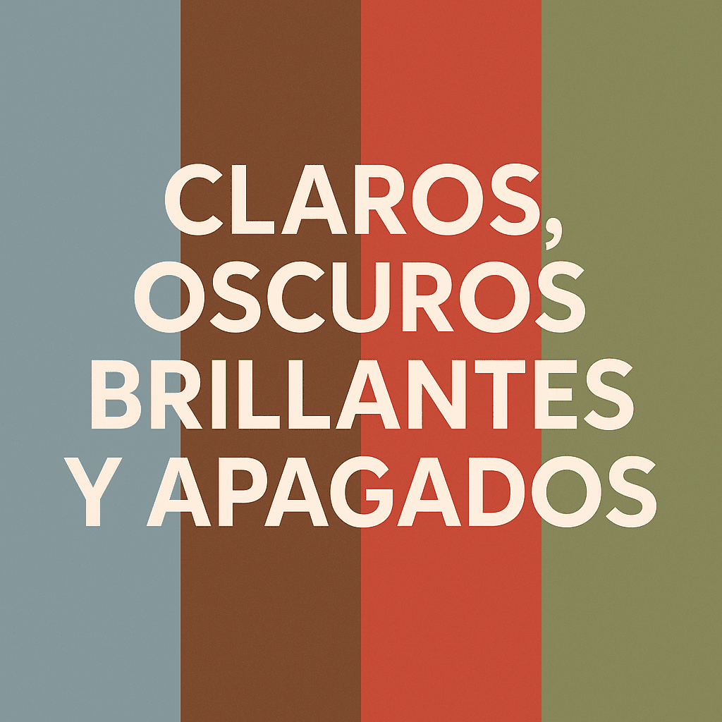 claros, oscuros brillantes y apagados