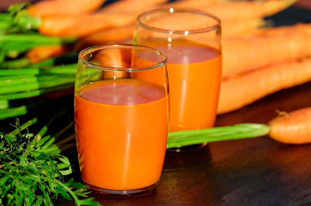 licuados de verduras naranjas