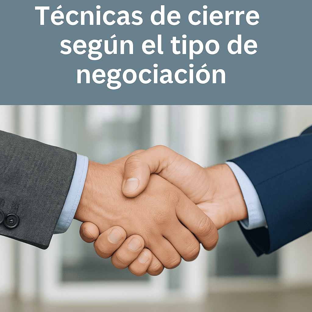 tecnicas de cierre segun el tipo de negociacion