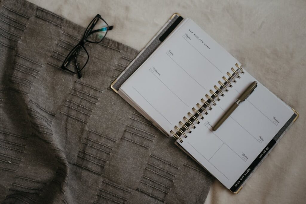 cuaderno de agenda