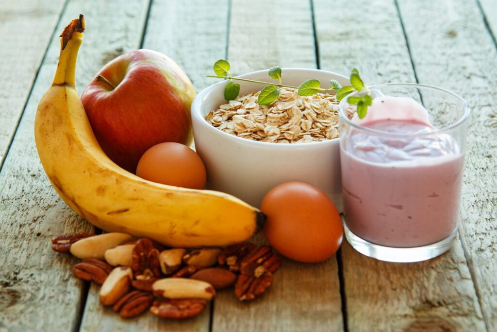 desayuno con avena saludable